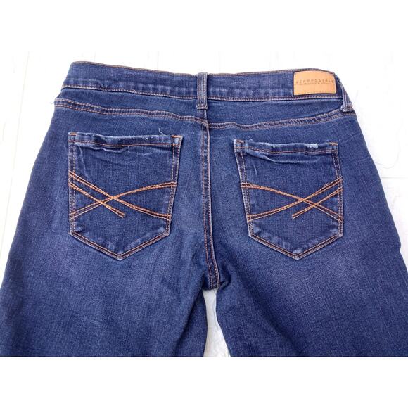 Aeropostale Women's Skinny Jeans Short/Court Dark Wash Denim Size 0 - Picture 5 of 7